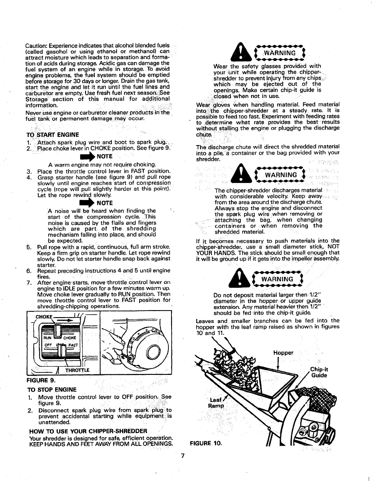 craftsman 5hp chipper shredder manual